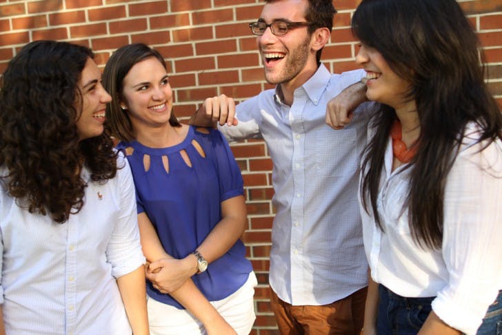 The co-founders of Garage Agency &amp; Co., Aly Perez, Heather O’Rourke, David Argov and Alexza Morales, meet once a week in Argov’s garage. The student-run advertising agency has about 11 clients.