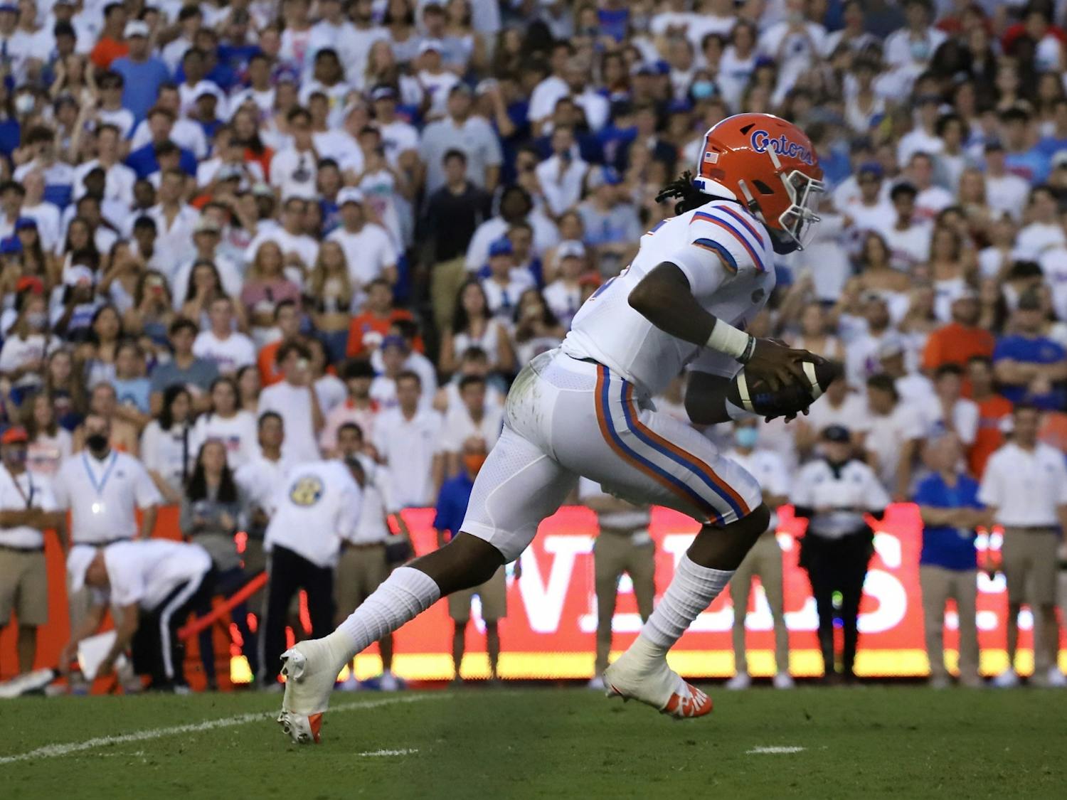 Florida's Emory Jones runs with the ball during the Gators' season opener on Sept. 4 against Florida Atlantic.