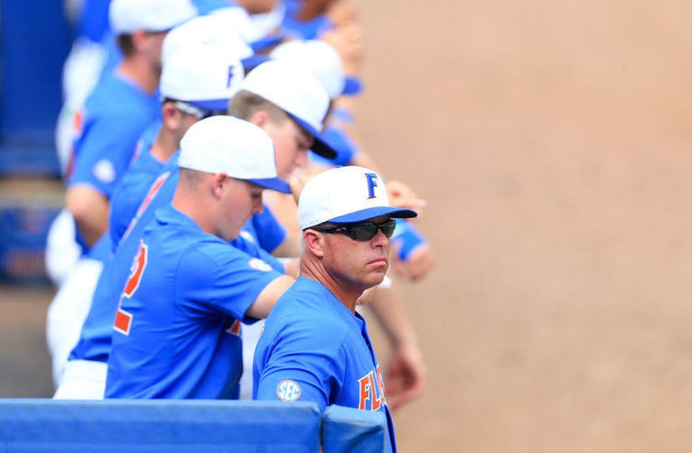 <p>Coach Kevin O'Sullivan and the Gators dropped their first home game since March 23 in an 8-4 loss against Jacksonville Tuesday night.&nbsp;“We’ve gotta clean up some mistakes,” O'Sullivan said.&nbsp;</p>