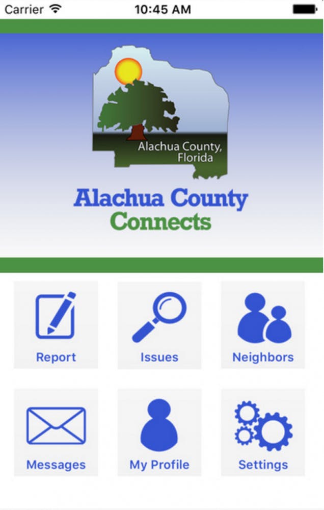 Screenshot of Alachua County Connects