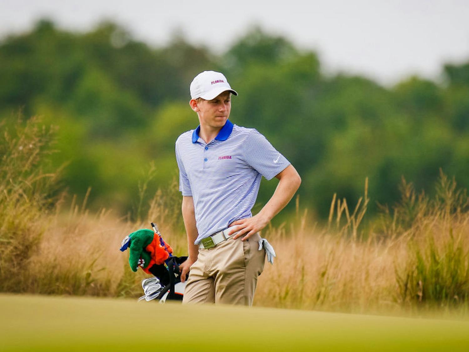 Sophomore John Axelsen (-7) is in a three-way stalemate for first place at the Trinity Forest Invitational. The Gators sit in eighth overall. 