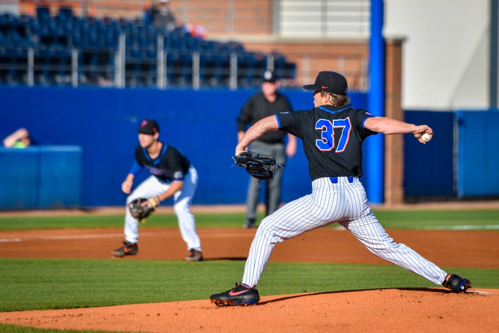 Nolan Crisp struggled in relief as Florida blew a late lead and dropped the rubber game of its final home series of the year.