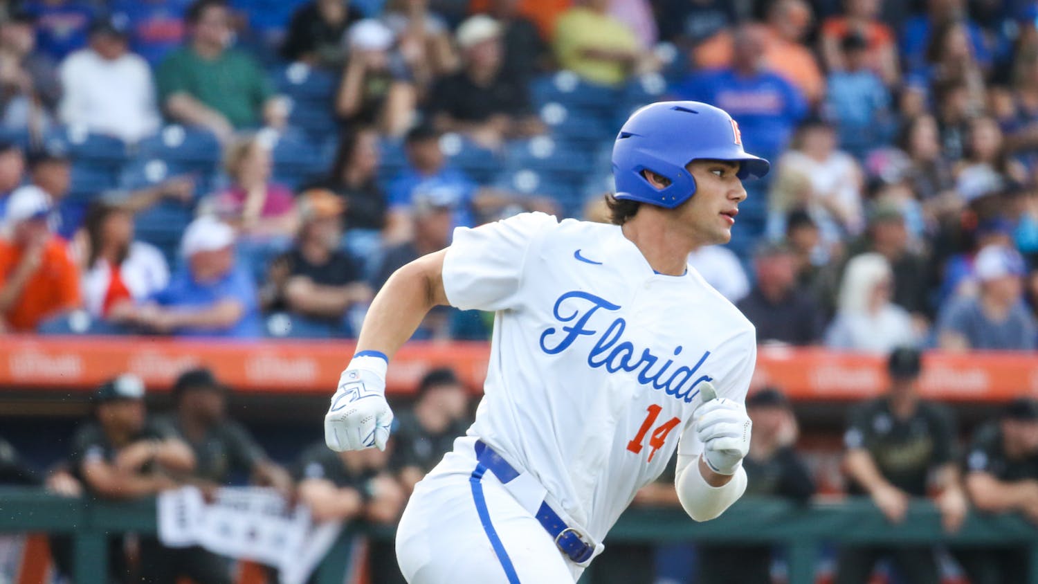 Jac Caglianone rounds the bases during Florida's 10-0 win against Vanderbilt Friday, May 12, 2023. 