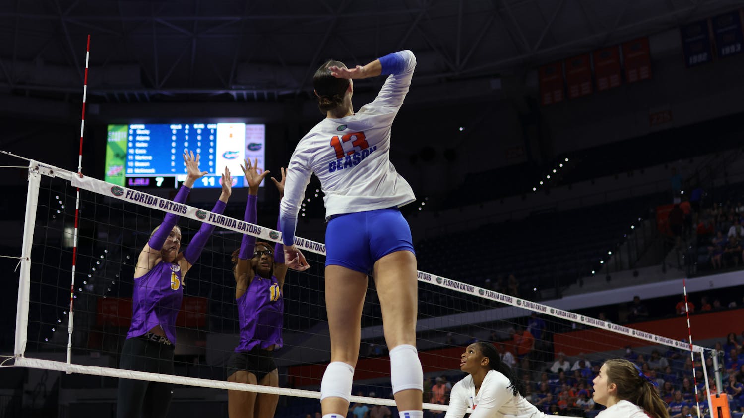 Florida outside hitter Merritt Beason laid down a 21 kills against the LSU Tigers Sunday, Oct. 9, 2022. The performance matches her career high. 