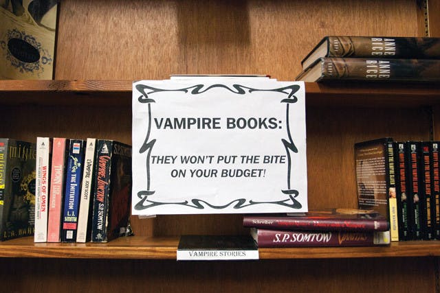 Shelves begin to empty, including the vampire books section, as Books Inc., located at 505 NW 13th St., prepares to close its doors.