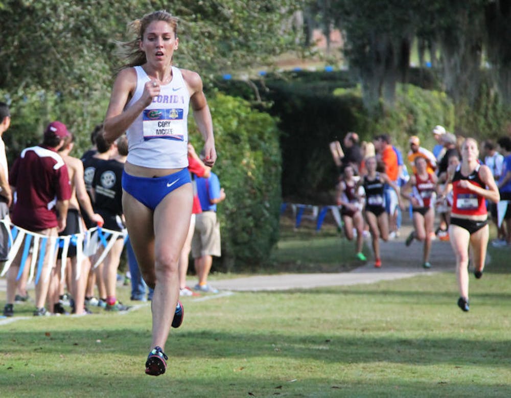 <p>Cory McGee runs during the Southeastern Conference Championships on Nov. 1. McGee placed 16th in the race, as UF finished fourth.</p>