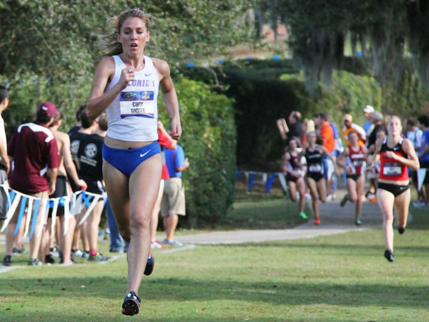 Cory McGee runs during the Southeastern Conference Championships on Nov. 1. McGee placed 16th in the race, as UF finished fourth.