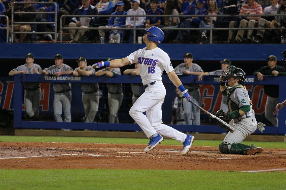<p>Right fielder Wil Dalton registered the game-winning RBI in UF's 7-6 win over Georgia on Friday night. </p>
