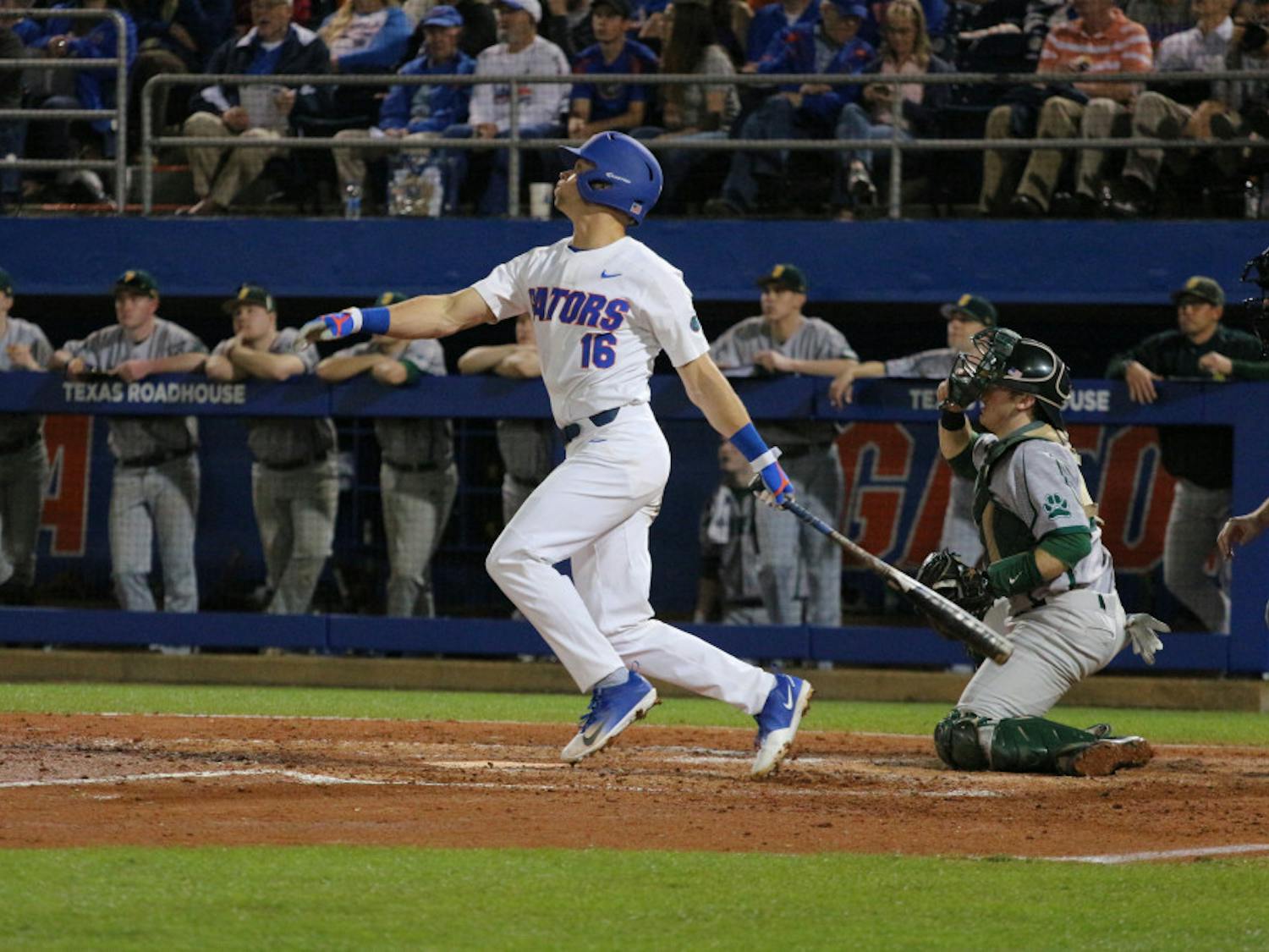 Right fielder Wil Dalton registered the game-winning RBI in UF's 7-6 win over Georgia on Friday night.