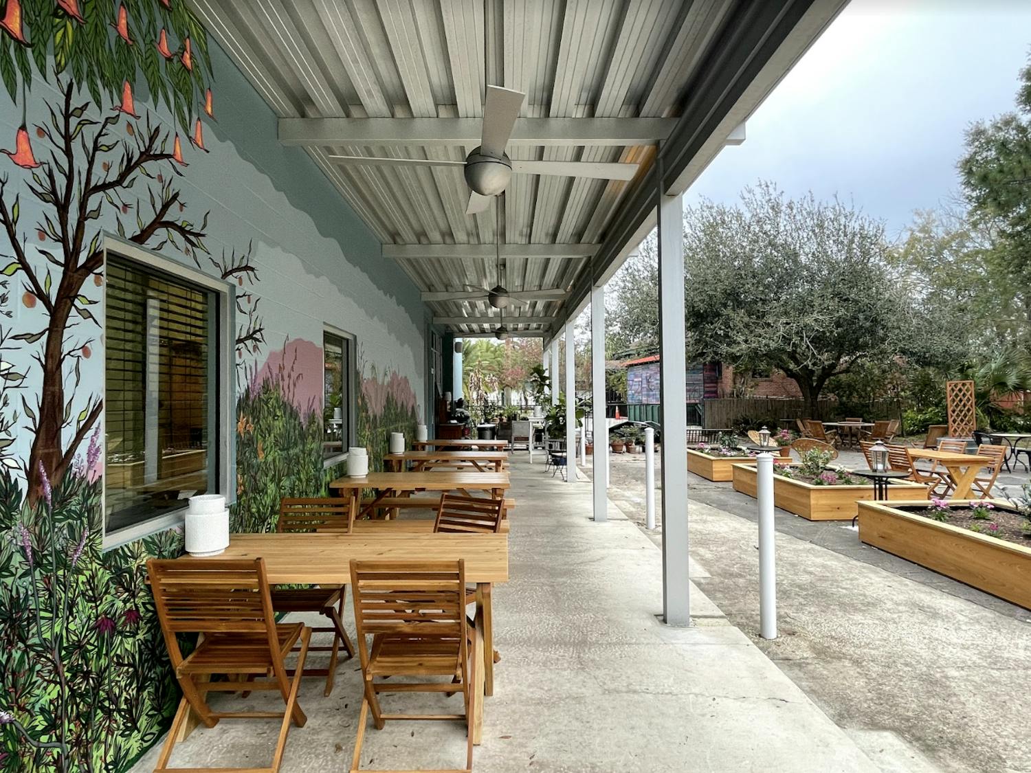 The new business opened Feb. 12 and features an outdoor wine garden.