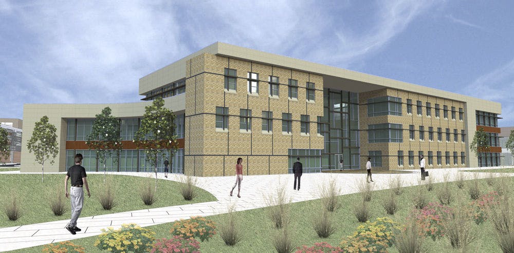 <p class="p1">A 3-D rendering of Info Tech’s new headquarters projects a 60,000-square-foot facility at the new Celebration Pointe area which will open in Fall 2016.</p>