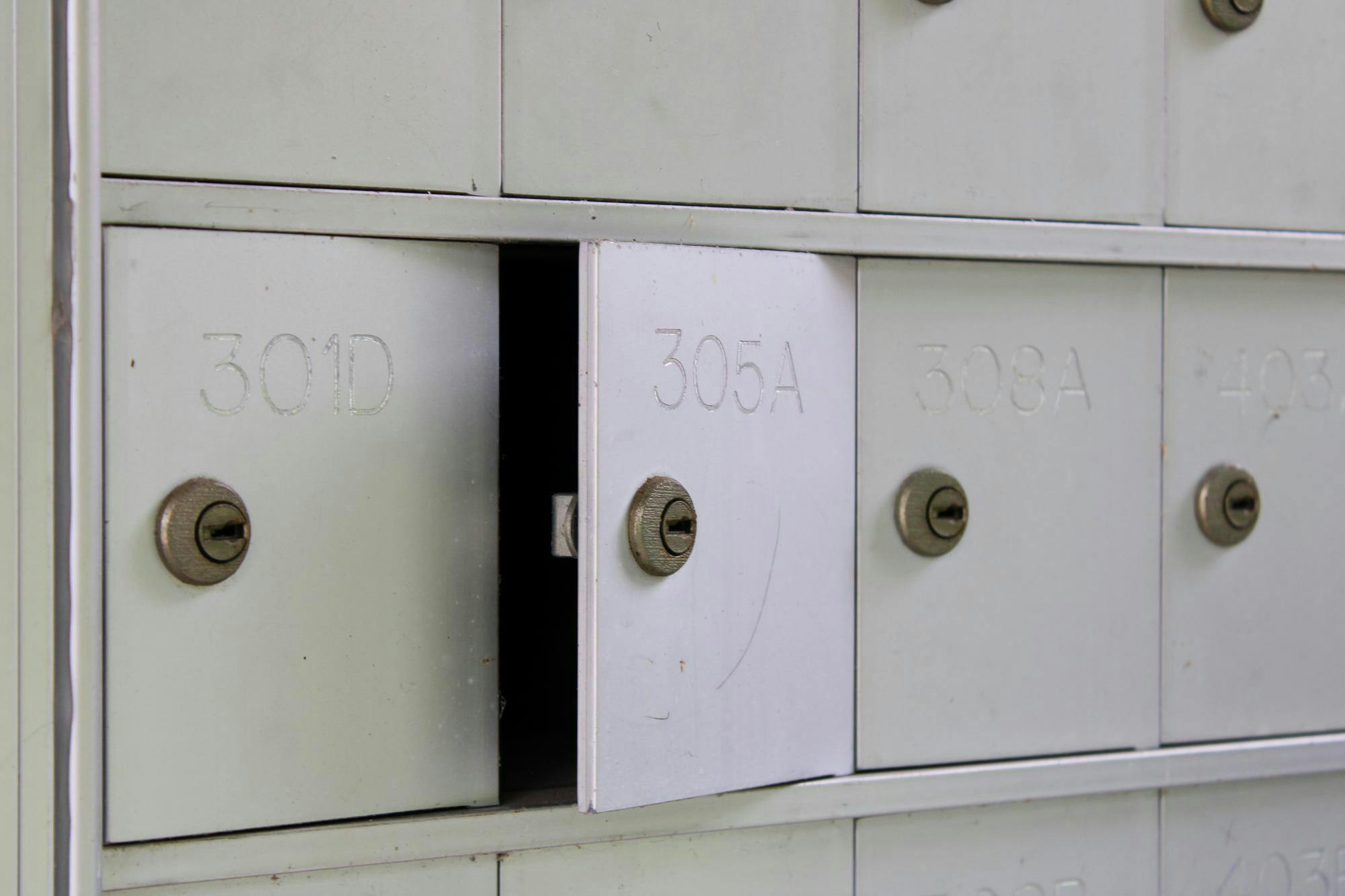Mailboxes at the Lakeside Residential Complex at UF, Friday, Aug. 28, 2026, in Gainesville, Fla.