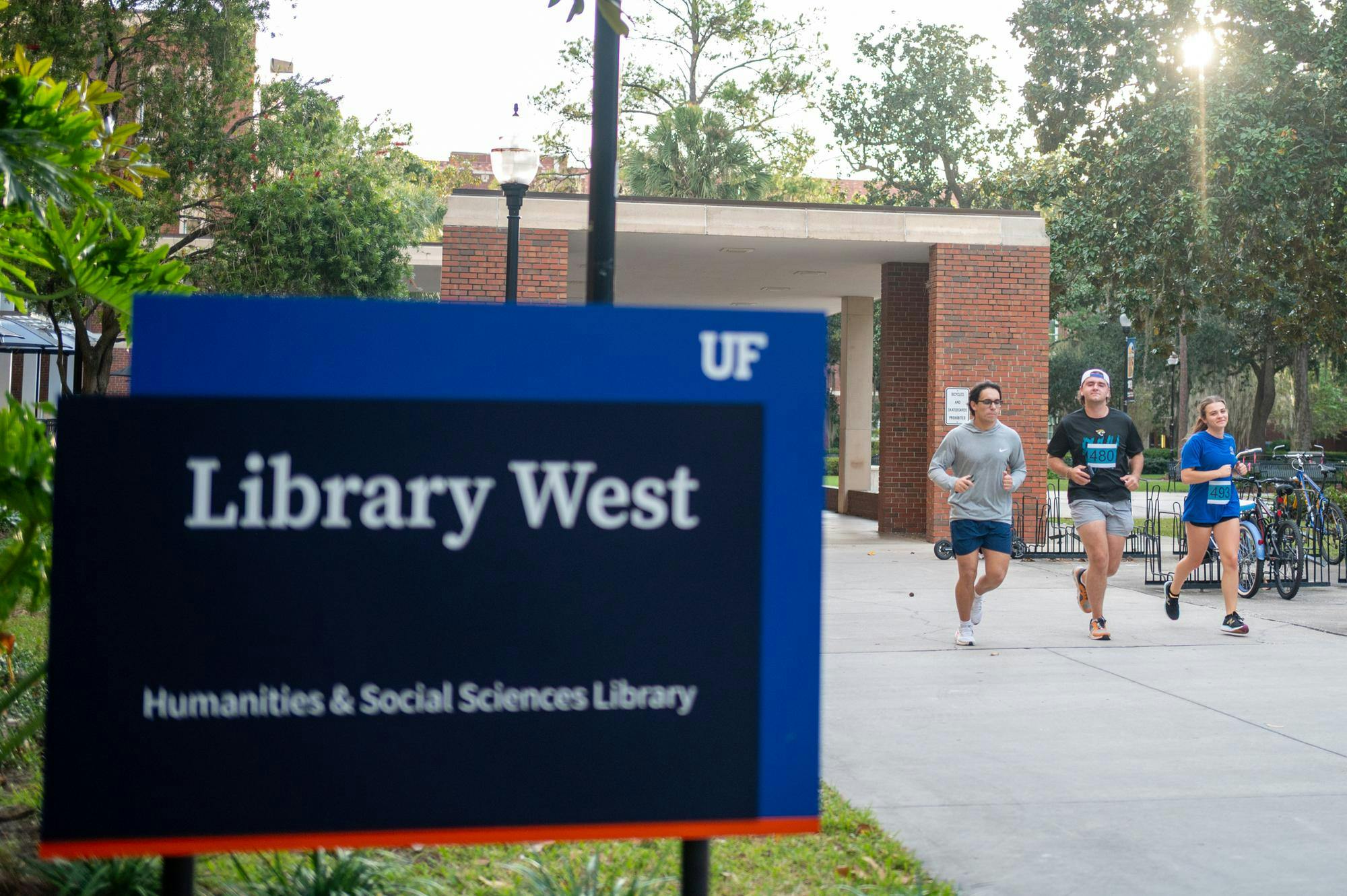 Smathers 5K participants run through UF campus in Gainesville on Sunday, Oct. 26, 2025.