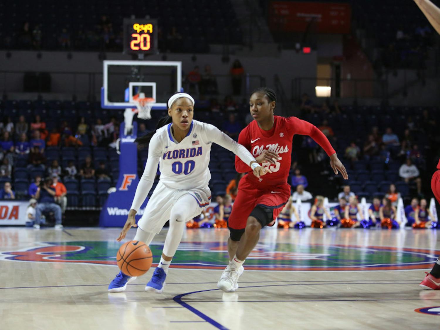 Florida guard Delicia Washington turned in a season-high 23 points Monday night in a losing effort against No. 15 Missouri.
