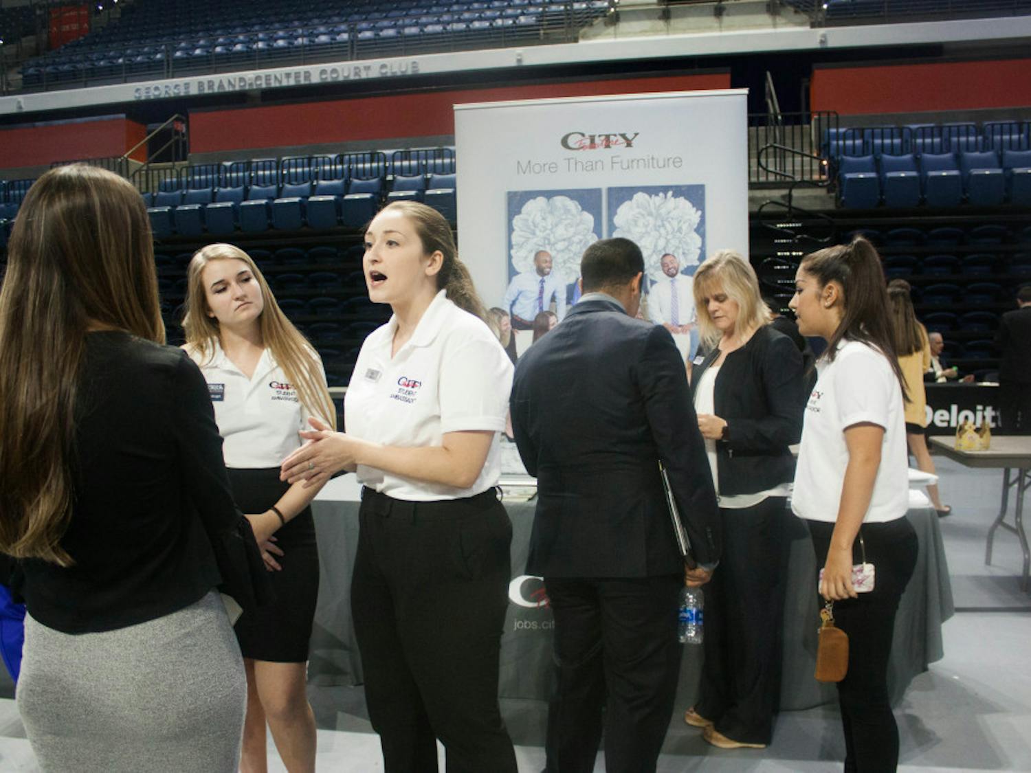 Companies like City Furniture and many more provided booths where students were able to speak with future employers at the Career Showcase.