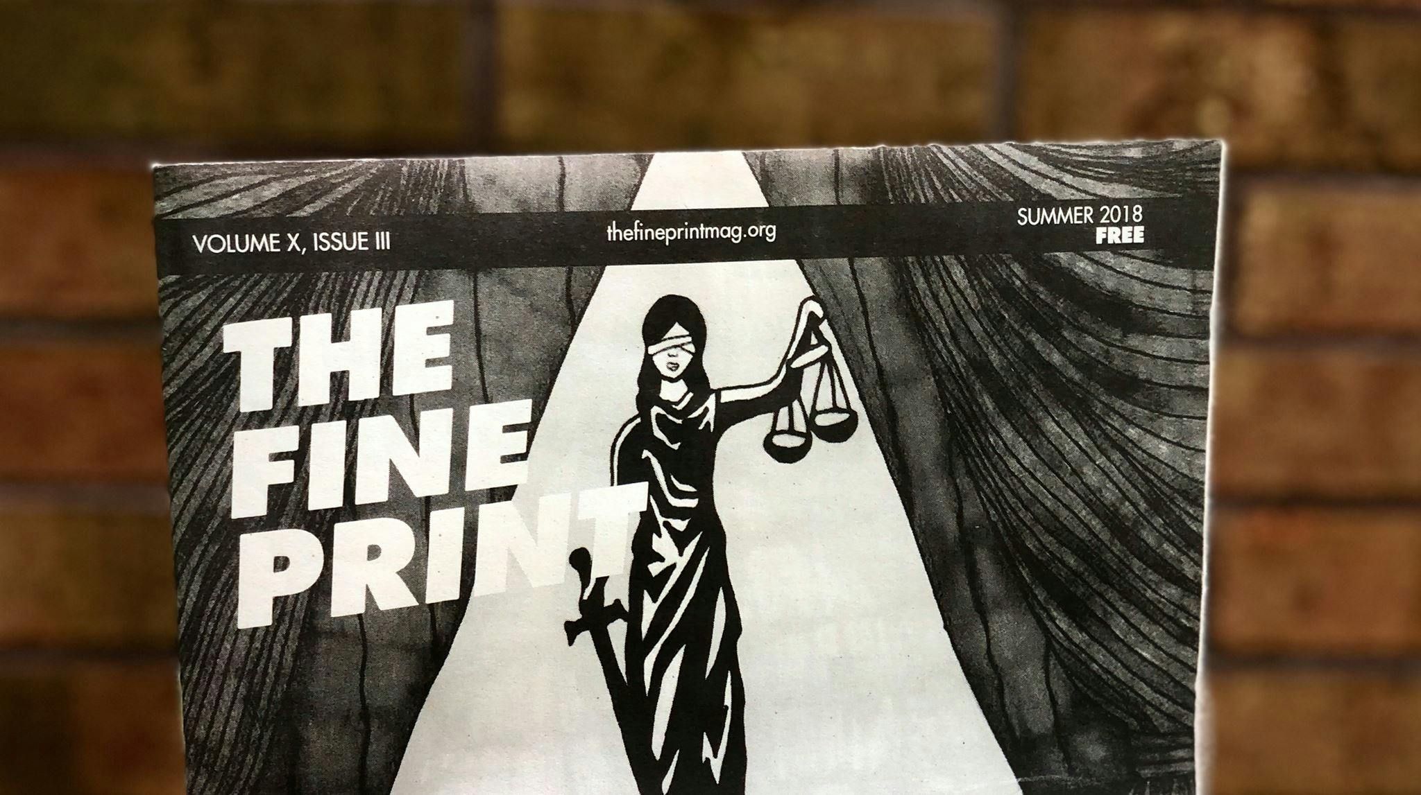 The latest issue of The Fine Print, which is missing from boxes. 