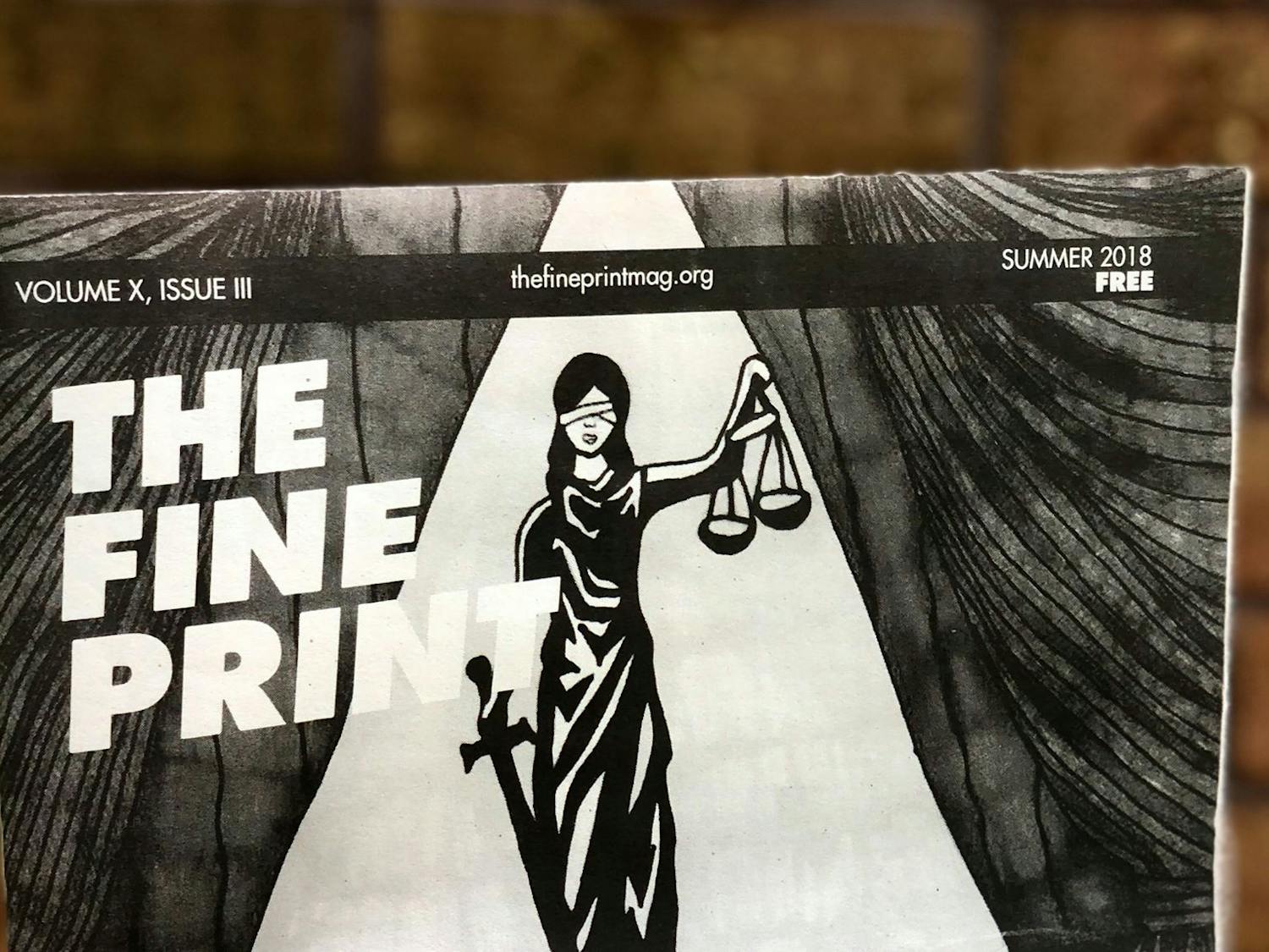 The latest issue of The Fine Print, which is missing from boxes.