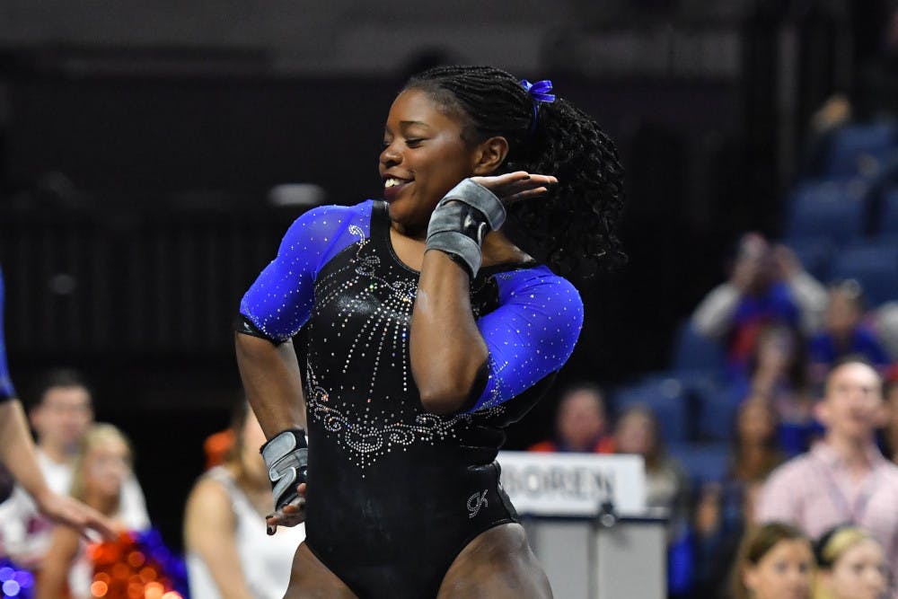 Alicia Boren's 39.575 in all-around was a Gators gymnastics opening-day record on Saturday. Boren and the No. 2 Gators are set to take on the No. 3 LSU Tigers on Friday. 