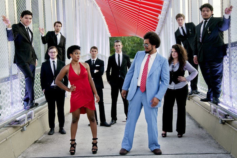 <p>The 10 members of the Gainesville-based Savants of Soul band pose for a picture. Savants of Soul will play a 90-minute set in the Reitz Union tonight.</p>
