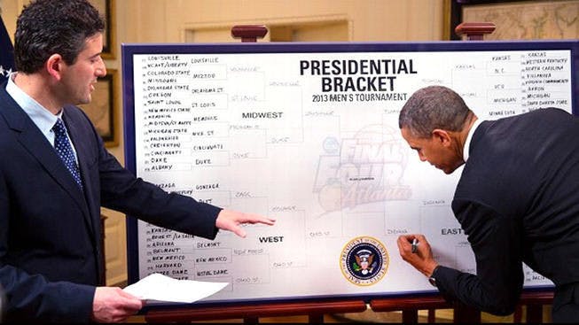 Former President Barack Obama unveiled his 2018 March Madness bracket on Wednesday.&nbsp;