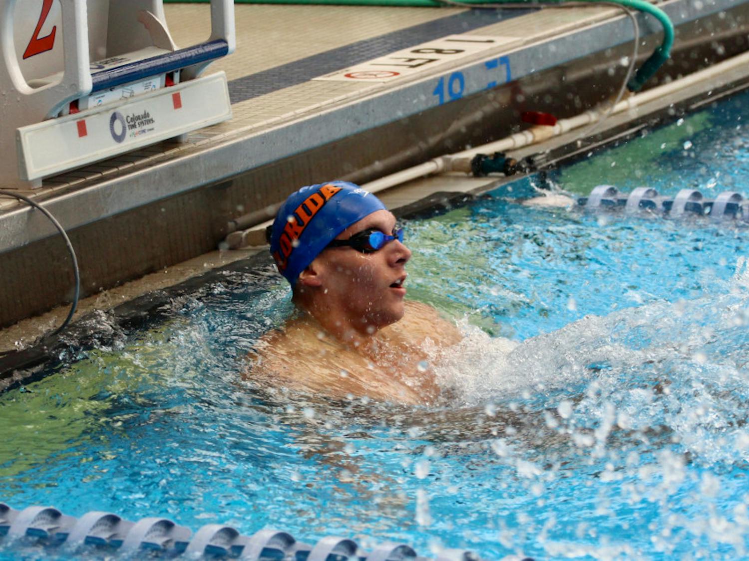 Caeleb Dressel showed off in front of a sell-out crowd on Senior Day, winning the 100-yard butterfly by .36 seconds and the 50-yard freestyle by .55 seconds. He was also part of both men's relay wins. 