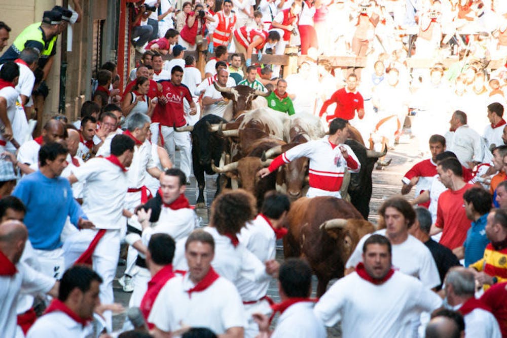 <p>"<span><a href="https://www.flickr.com/photos/jope1978/4789904679" target="_blank">San Fermín 2010</a>" by <a href="http://www.flickr.com/photos/jope1978/" target="_blank">Leandro Suarez</a>, used under <a href="https://creativecommons.org/licenses/by-nc-nd/2.0/" target="_blank">CC BY-NC-ND 2.0</a></span></p>