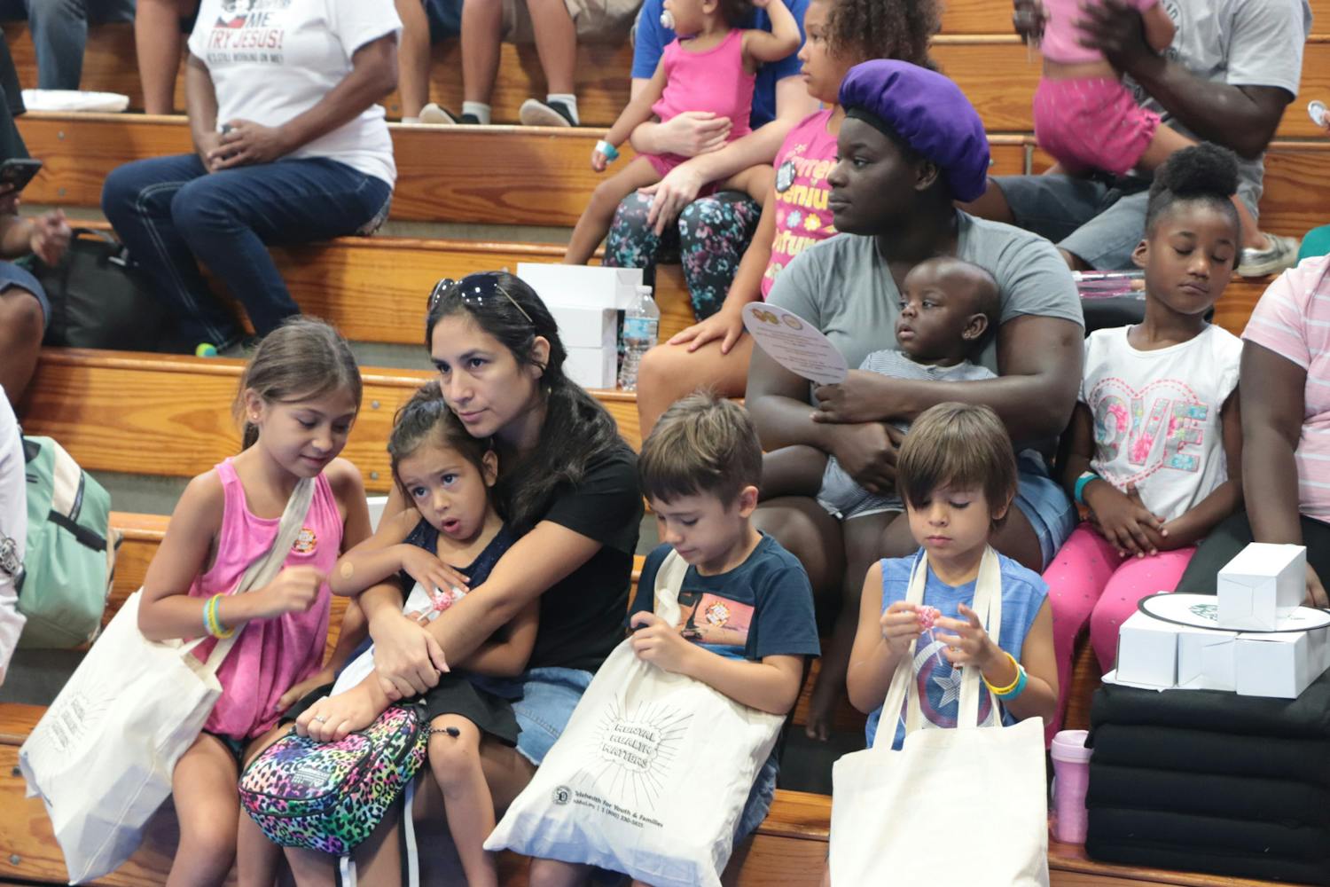 Thousands of Alachua County residents including students, parents and teachers filled Santa Fe College’s gymnasium Saturday, July 30, 2022. 