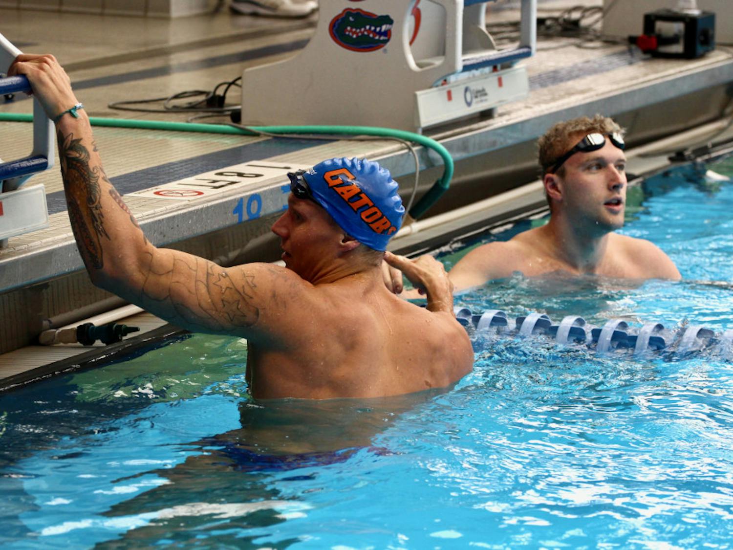 Senior Caeleb Dressel and the men's team begins its title defense on Wednesday at the SEC Championships.  