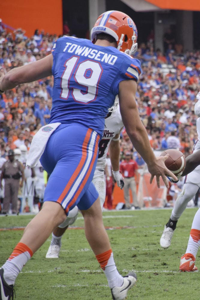 Johnny Townsend punts during Florida's 20-14 overtime win against Florida Atlantic on Nov. 21, 2015, at Ben Hill Griffin Stadium.