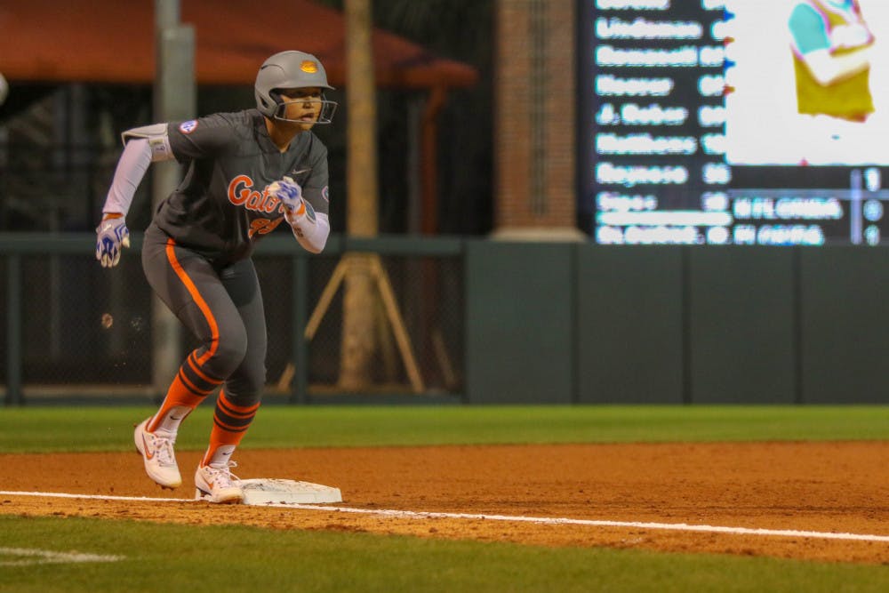 Florida first baseman Jordan Matthews compiled two hits, two RBIs and two runs scored in UF’s 8-0 win over Central Michigan on Sunday. 