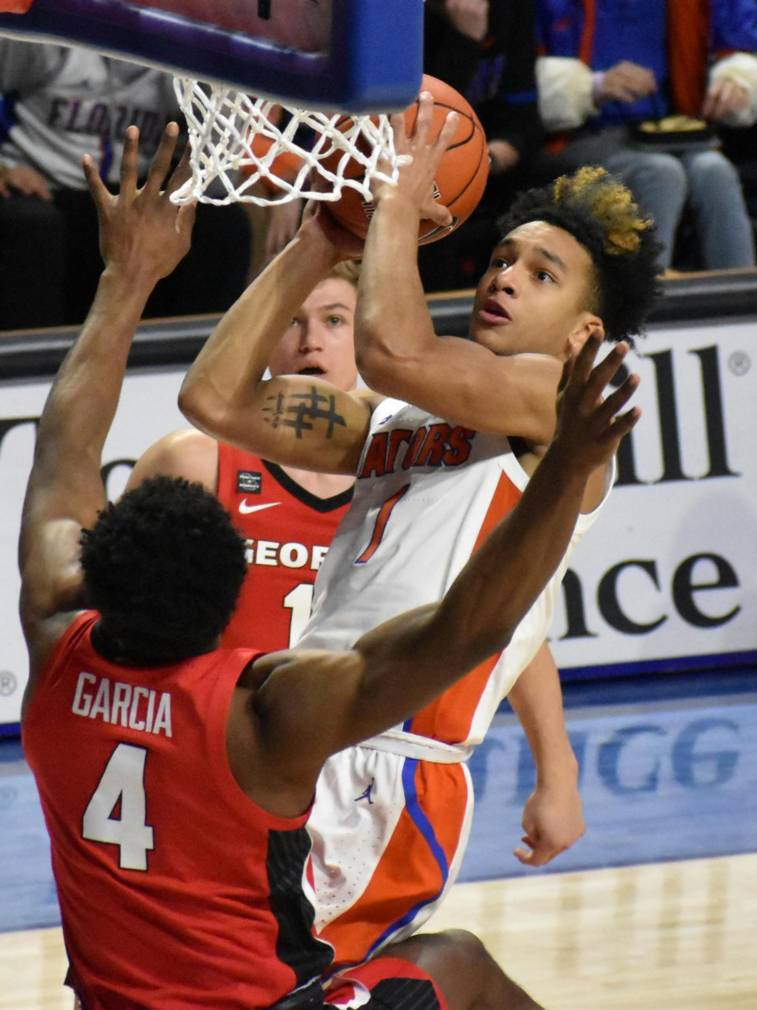 After disappearing acts in close losses against Arkansas and South Carolina, Mann demanded the ball down the stretch Saturday. Photo from UF-Georgia game Feb. 20.