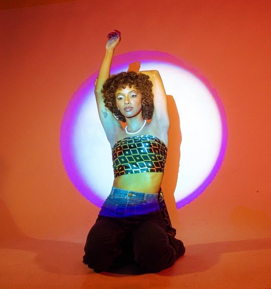 Gainesville model Veronique Deverson poses for Gelée magazine’s first student publication in 2021.