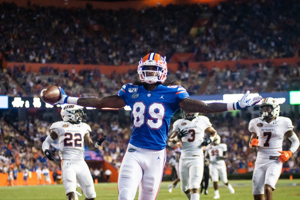 Receiver Tyrie Cleveland caught a game-winning 98-yard touchdown pass the last time Florida played LSU in Death Valley.