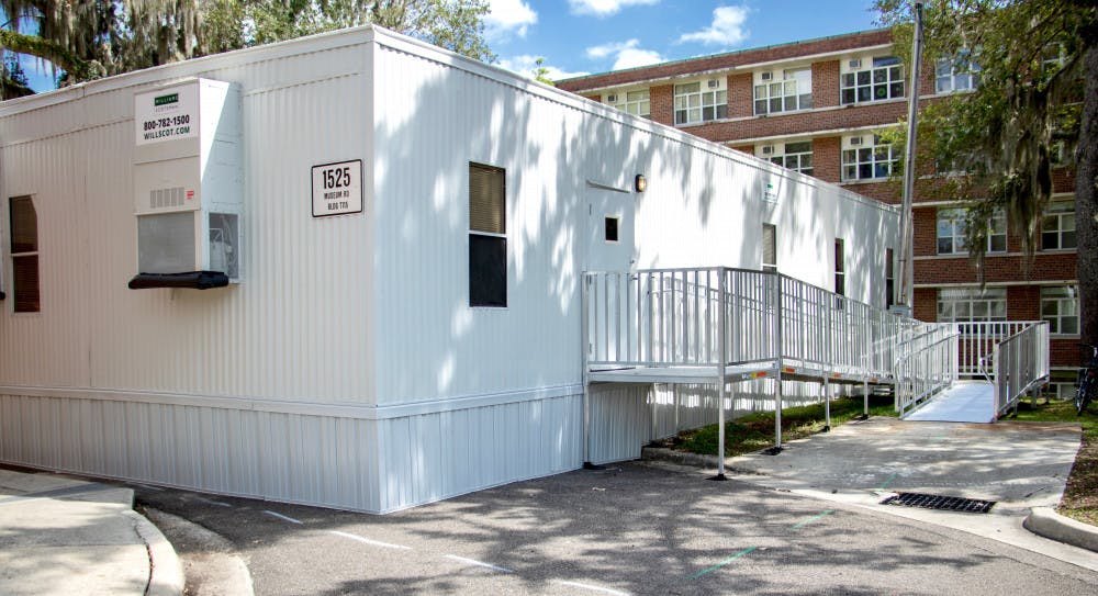 University Police staff will move into a modular building — of three portables bolted together — while their building is assessed for safety and tested by a private contractor, which could take about three weeks. The temporary facility will be about 3,500 square feet and cost $2,200 to rent per month.
