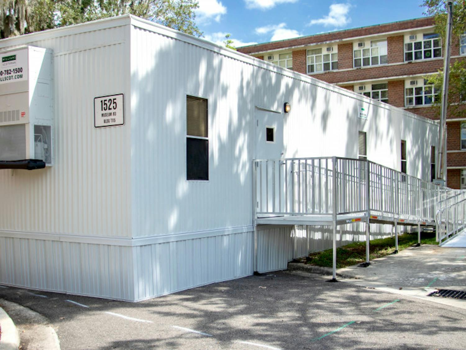 University Police staff will move into a modular building — of three portables bolted together — while their building is assessed for safety and tested by a private contractor, which could take about three weeks. The temporary facility will be about 3,500 square feet and cost $2,200 to rent per month.