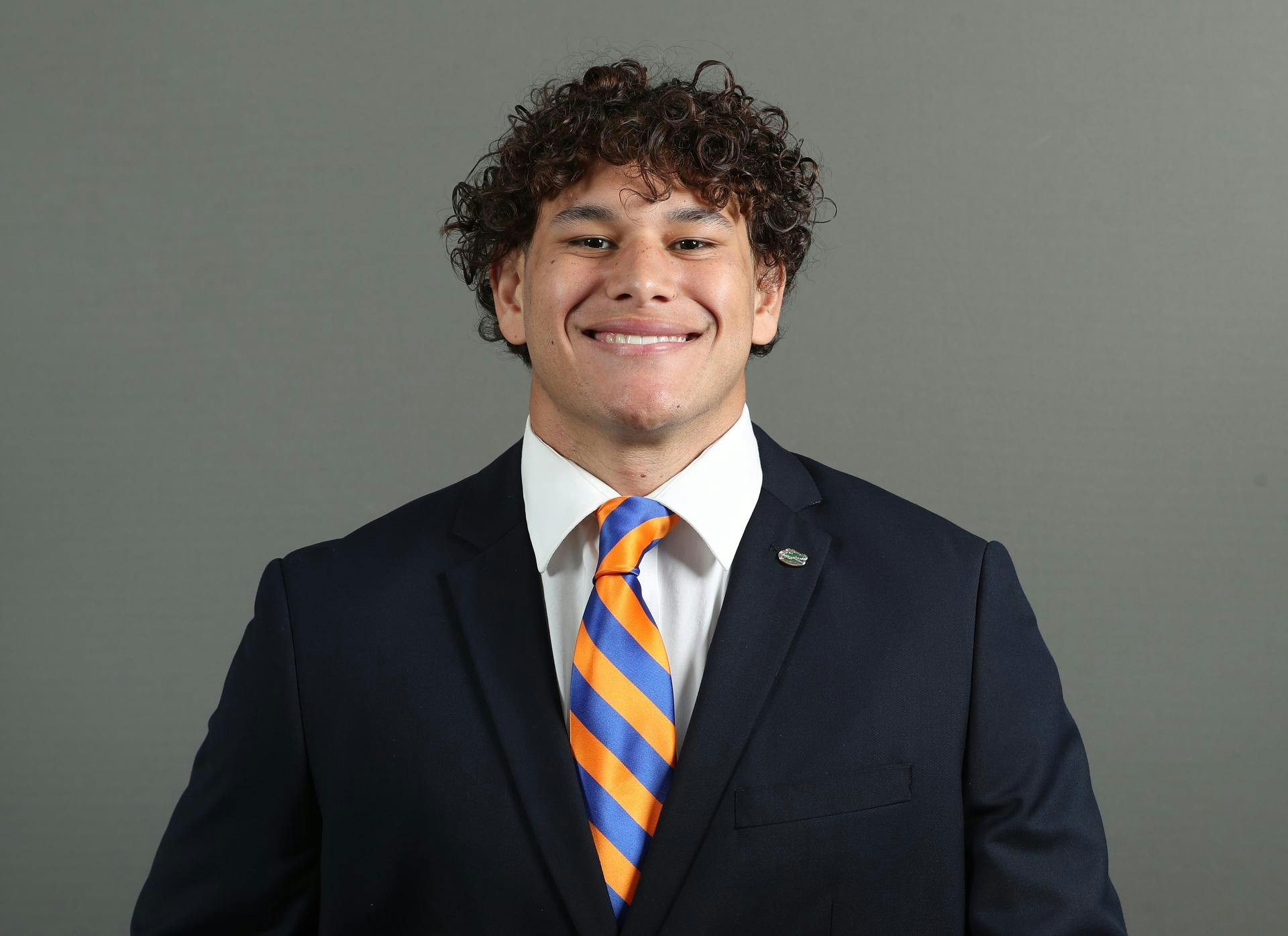 Gators redshirt freshman edge rusher Charles Emanuel III poses for his team photo on February 26, 2025 in Gainesville, Fla.