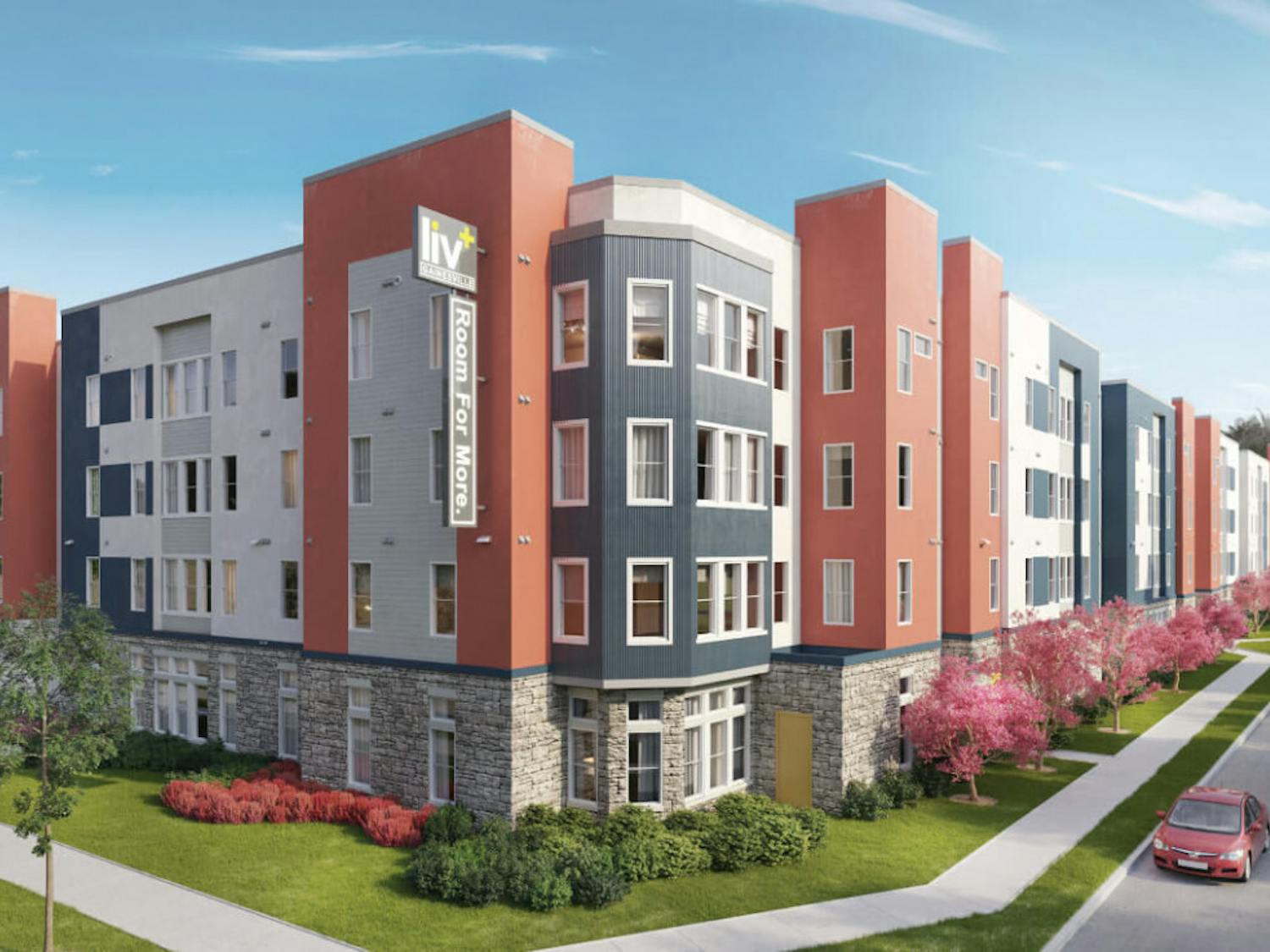 Liv+ Gainesville, a new apartment complex located on SW 13th Street, previously had its move in delayed, which affected hundreds of incoming residents.