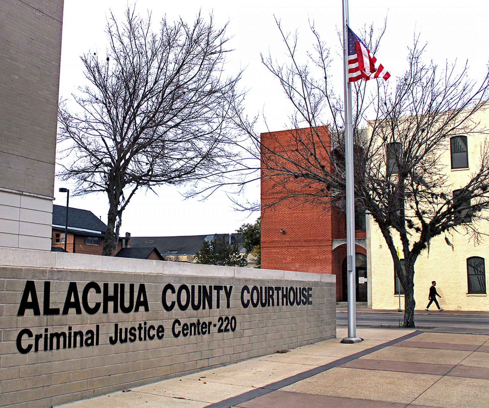 The Alachua County Criminal Justice Center off of South Main Street in Gainesville on Sunday, Jan. 17, 2021. Amid a rise in local COVID-19 cases, the Eighth Judicial Circuit’s new Chief Judge Mark Moseley suspended all in-person jury trials in Alachua and Baker Counties for the week of January 11 through the end of the month.