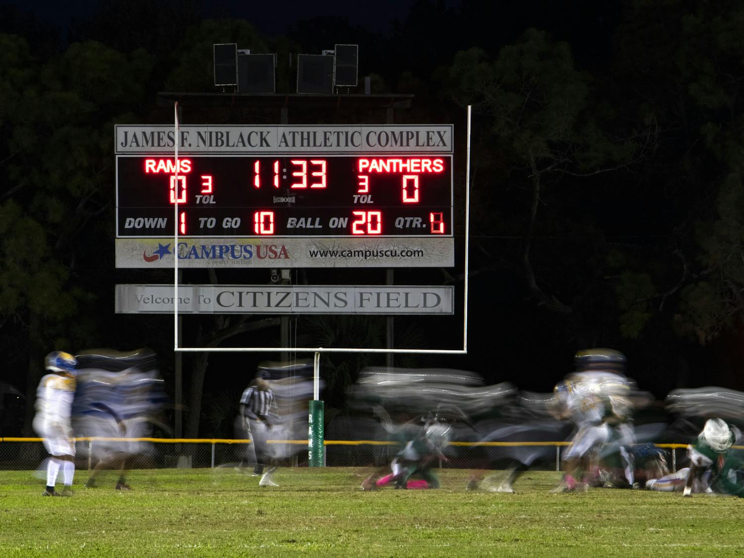 Citizens Field is seen during a game between the Eastside Rams and Newberry Panthers on Oct. 14, 2021.