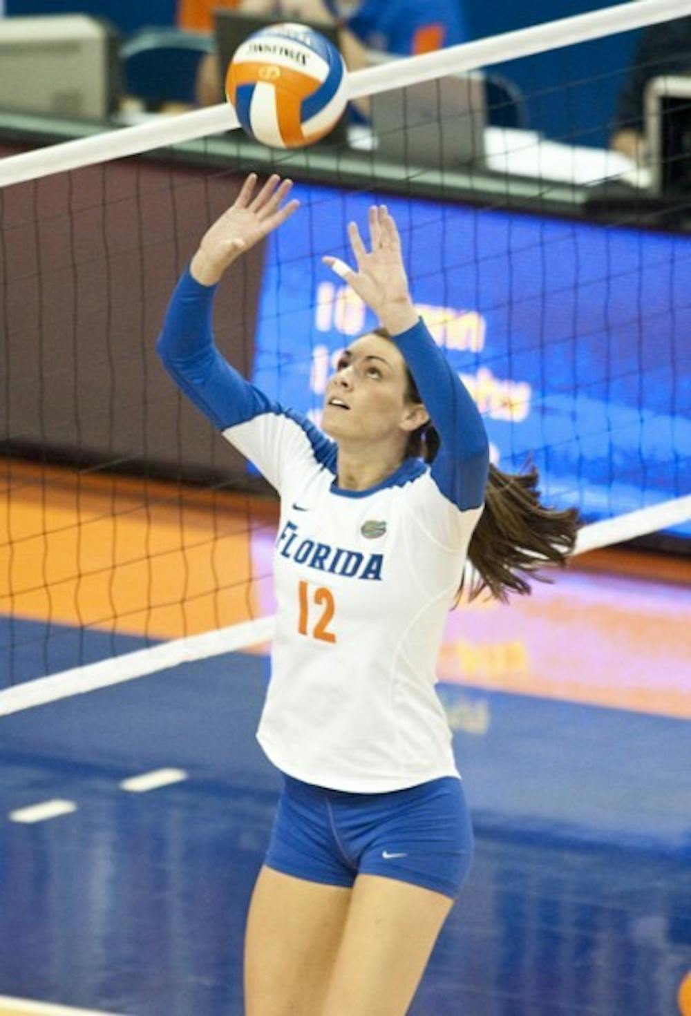 <p>Florida setter/right-side hitter Kelly Murphy had 25 kills and hit .367 in UF’s first- and second-round wins.</p>