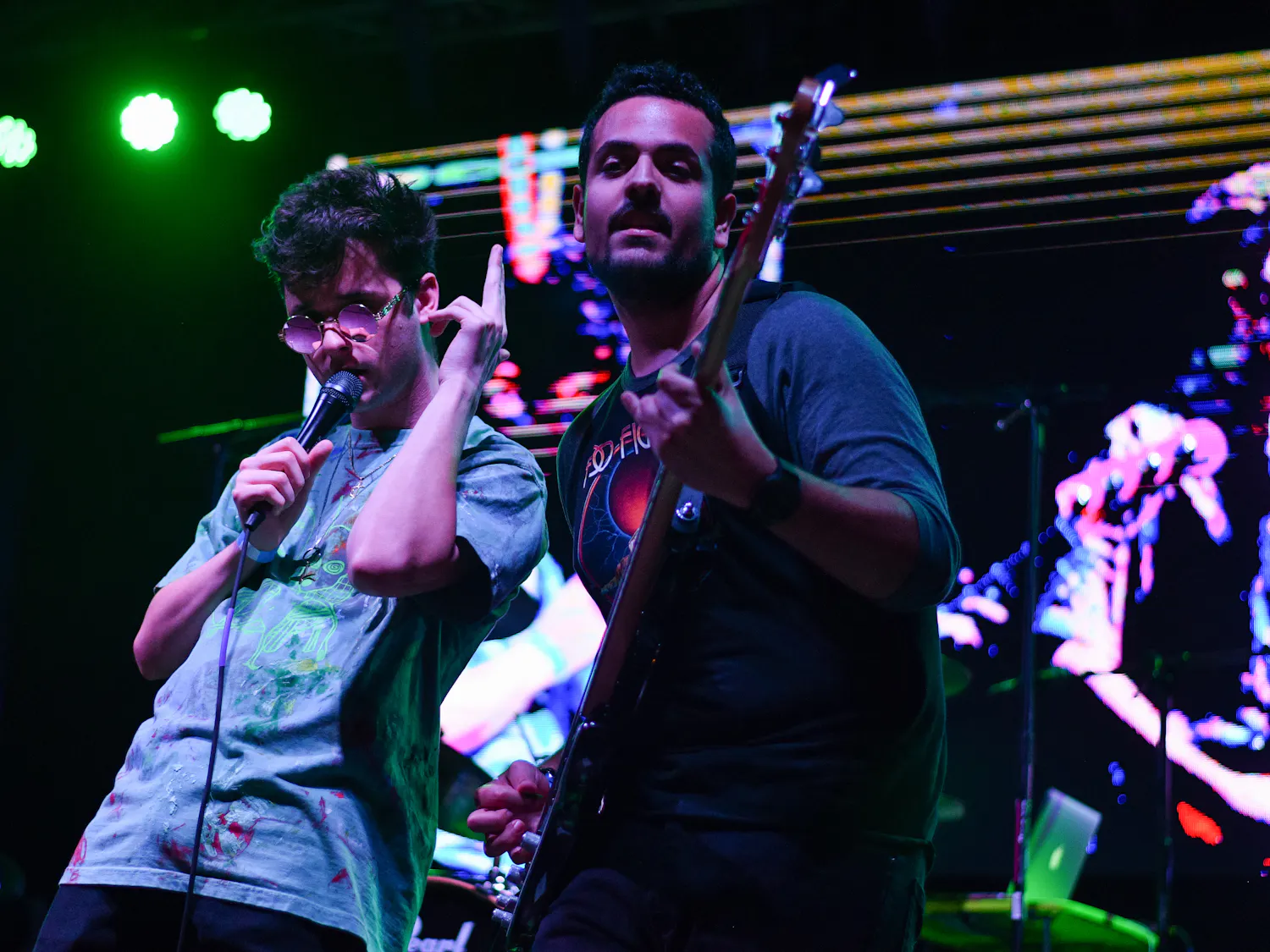 Robbie Kingsley, the band’s lead singer, and Andre Escobar, the bassist, perform during the 2019 Heartwood Music Festival on Feb. 23.