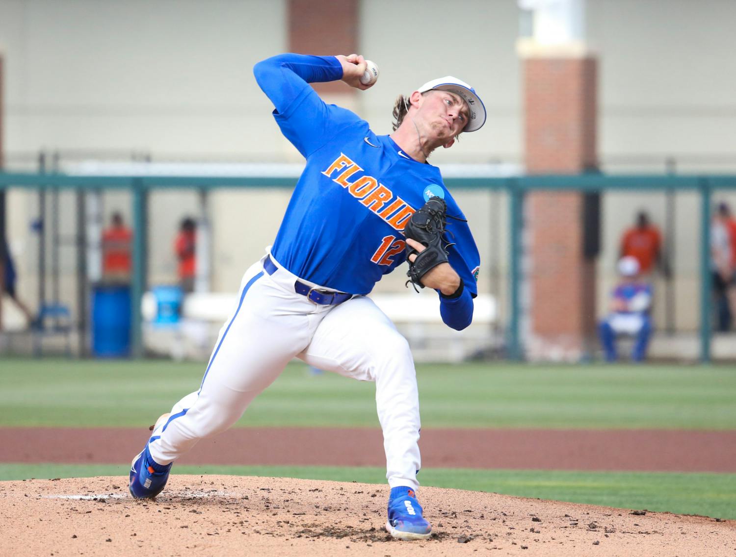 Florida starting pitcher Hurston Waldrep delivers a pitch during the Gators' 4-0 win against South Carolina Saturday, June 10, 2023. 