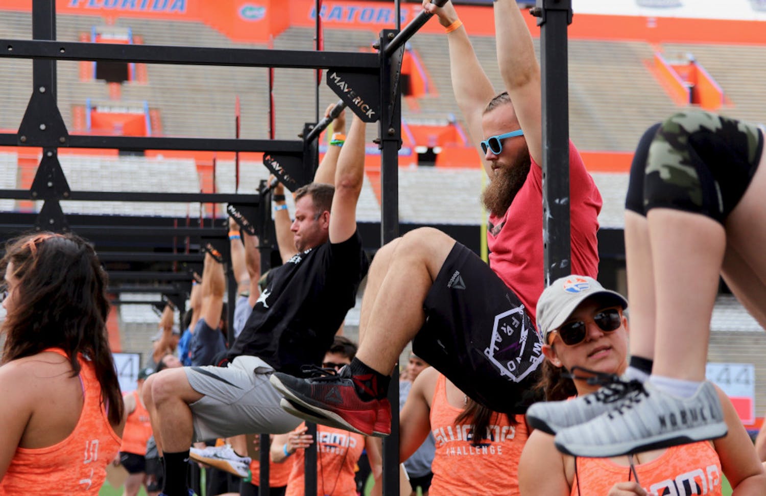 The 2018 Swamp Challenge, which celebrated its eighth year this past weekend, is the only CrossFit-style event to take place on an SEC field, according to their website. Hundreds of athletes participated in cardio, bodyweight and obstacle workouts at the one day event across three classes, Male/Male, Female/Female and co-ed, and three divisions, Masters, Scaled and RX.