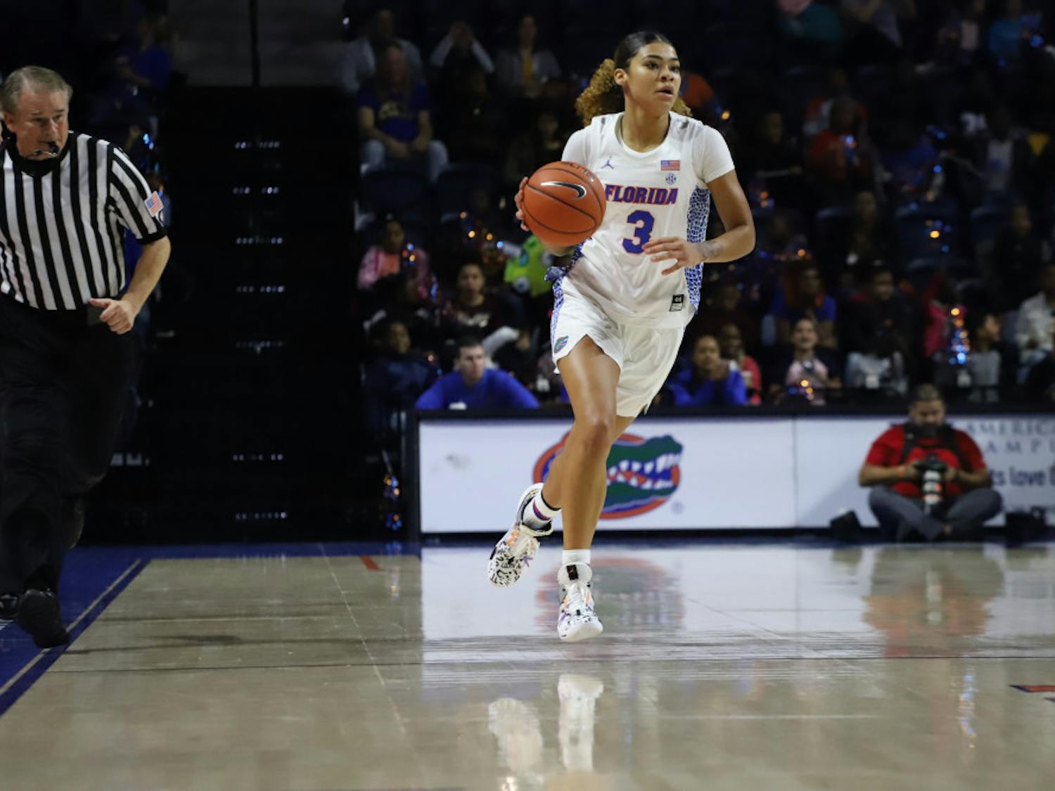 Florida guard Lavender Briggs led the team in scoring against Wake Forest with 23 points.
