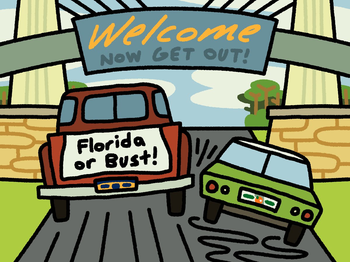 As more out-of-staters move to Florida, local residents find it difficult to share the state with new arrivals.