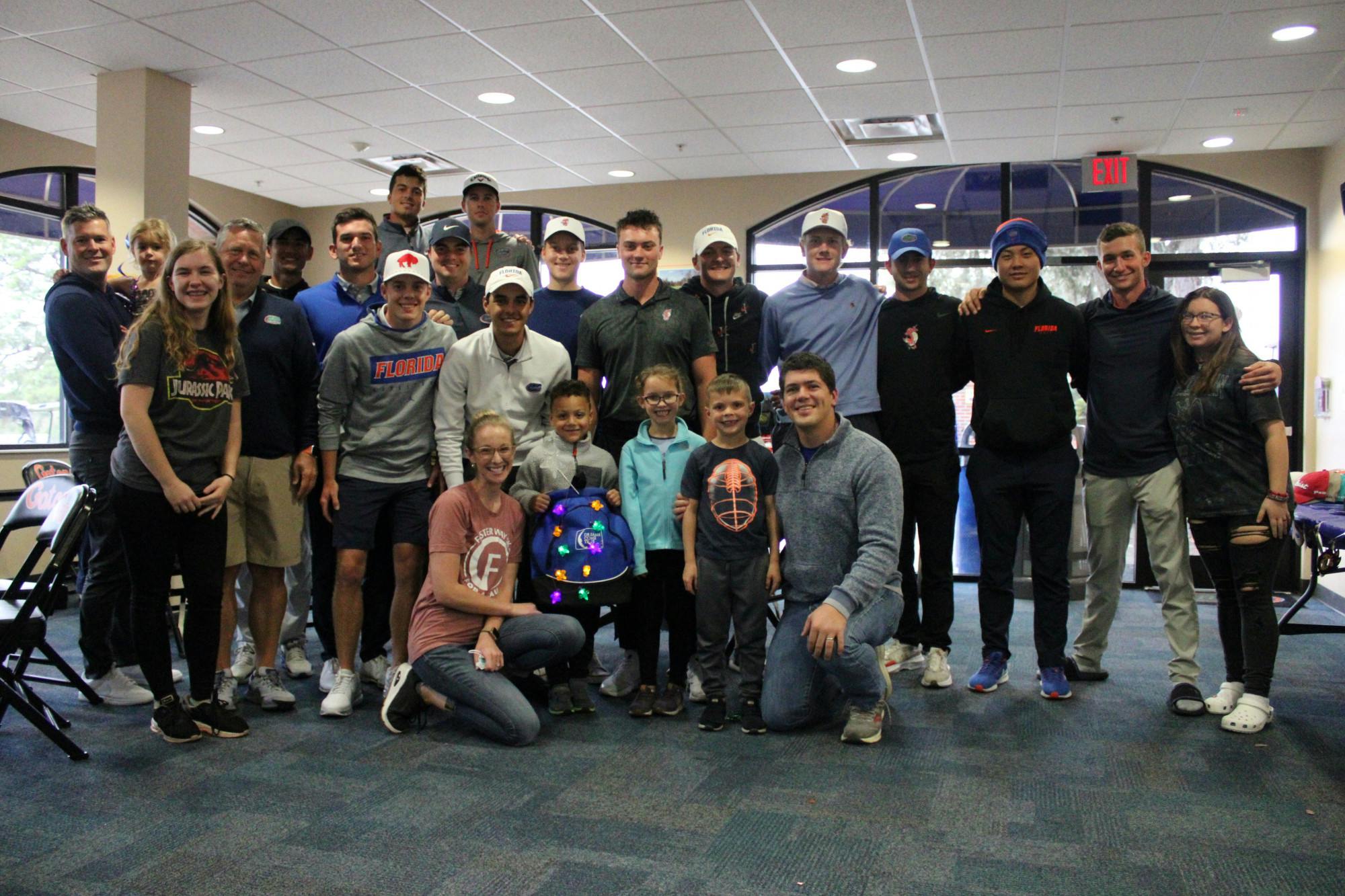 The Florida men&#x27;s golf team joined Noah Carter and his family at the Guy Bostick Clubhouse to hold the first-ever Dreams Come True Event Saturday, Jan. 21, 2023. 