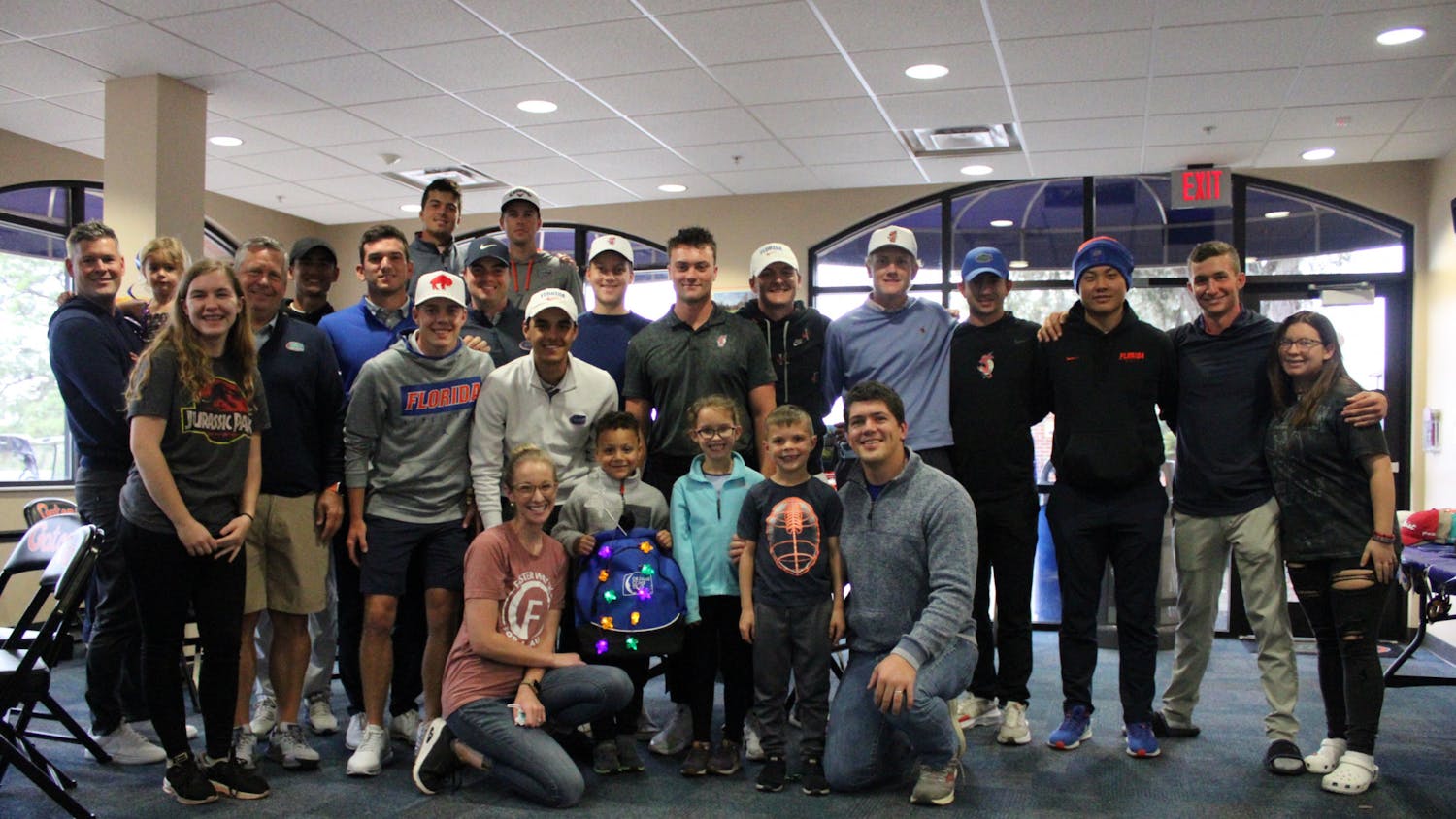 The Florida men&#x27;s golf team joined Noah Carter and his family at the Guy Bostick Clubhouse to hold the first-ever Dreams Come True Event Saturday, Jan. 21, 2023. 