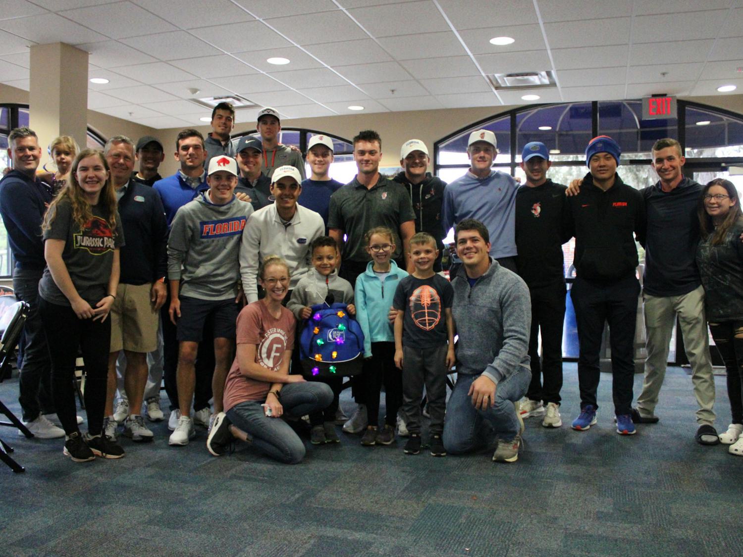 The Florida men&#x27;s golf team joined Noah Carter and his family at the Guy Bostick Clubhouse to hold the first-ever Dreams Come True Event Saturday, Jan. 21, 2023. 