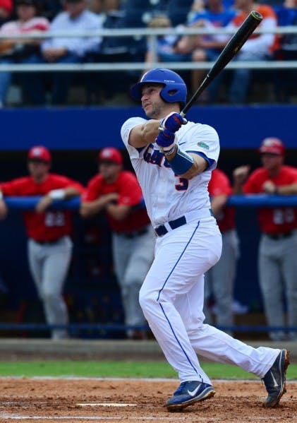 Mike Zunino hits a homerun against against Georgia on April 22. Zunino has hit .231 during the month of May with one home run.