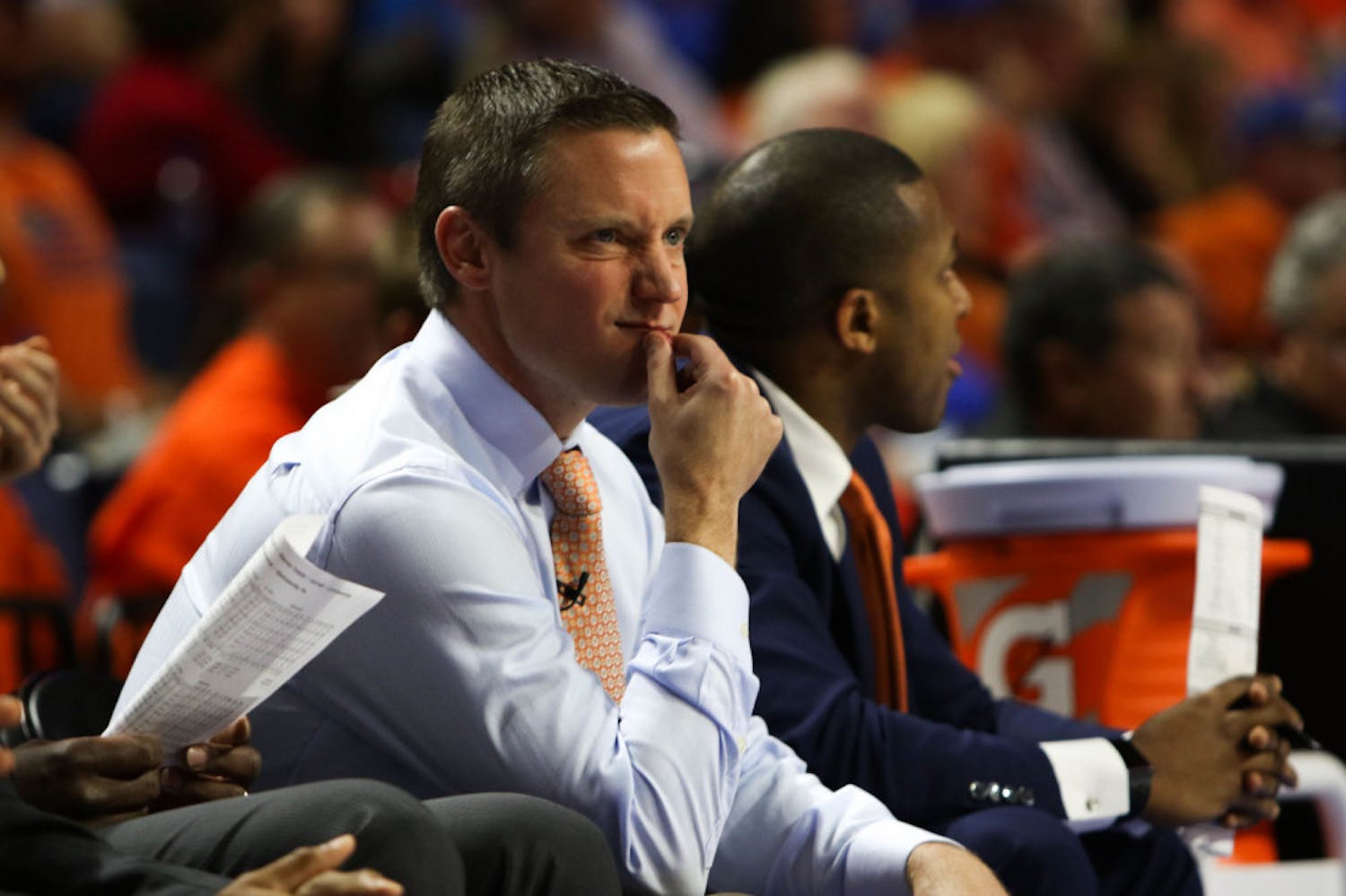 Men’s basketball coach Mike White and the Gators are in the middle of one of the worst offensive seasons in the past 20 years. They are averaging 68.7 points a game, the second lowest in that span.
&nbsp;